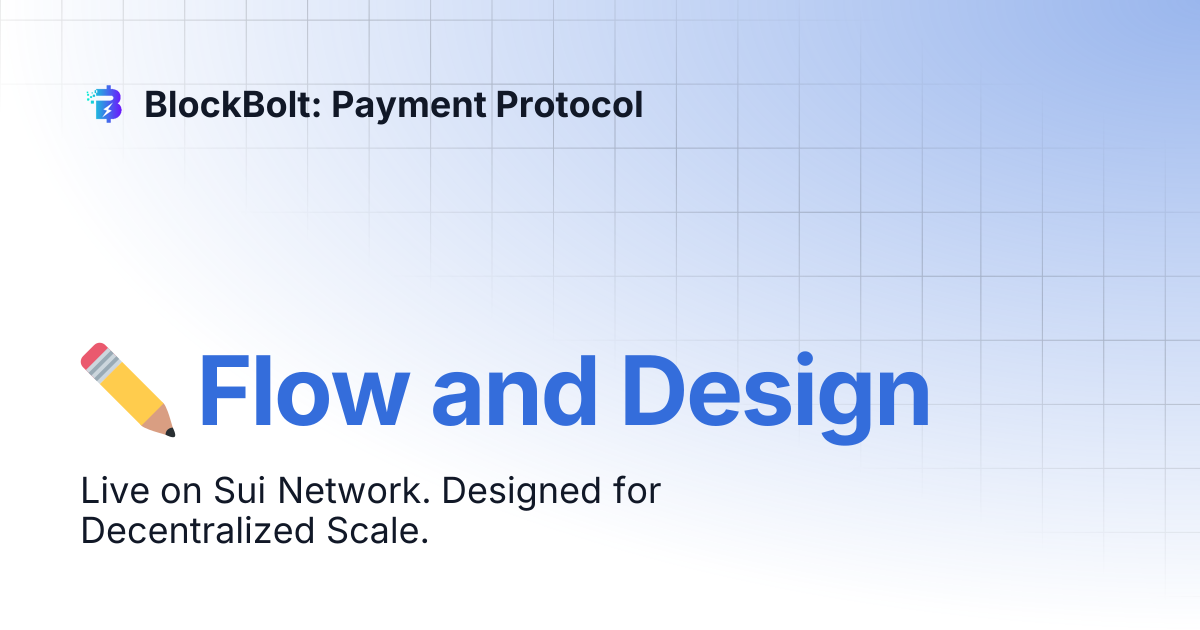 ️ Flow and Design | BlockBolt: Payment Protocol